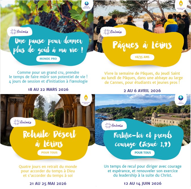 Amitié Lérins fondacio - sessions 2026